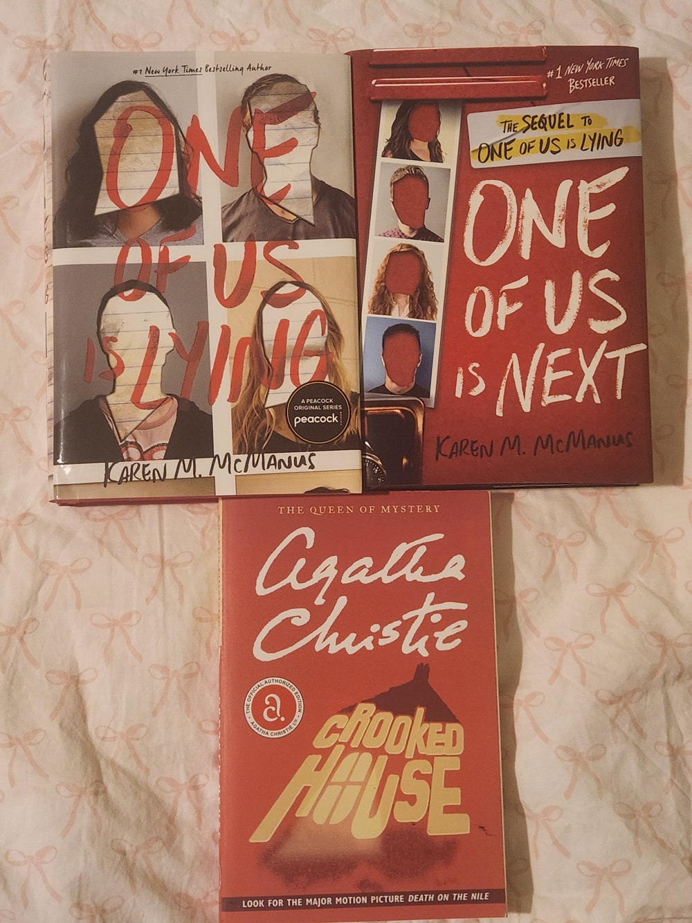 Red Hardcover Mystery Bundle - One of Us Is Lying & One of Us Is Next